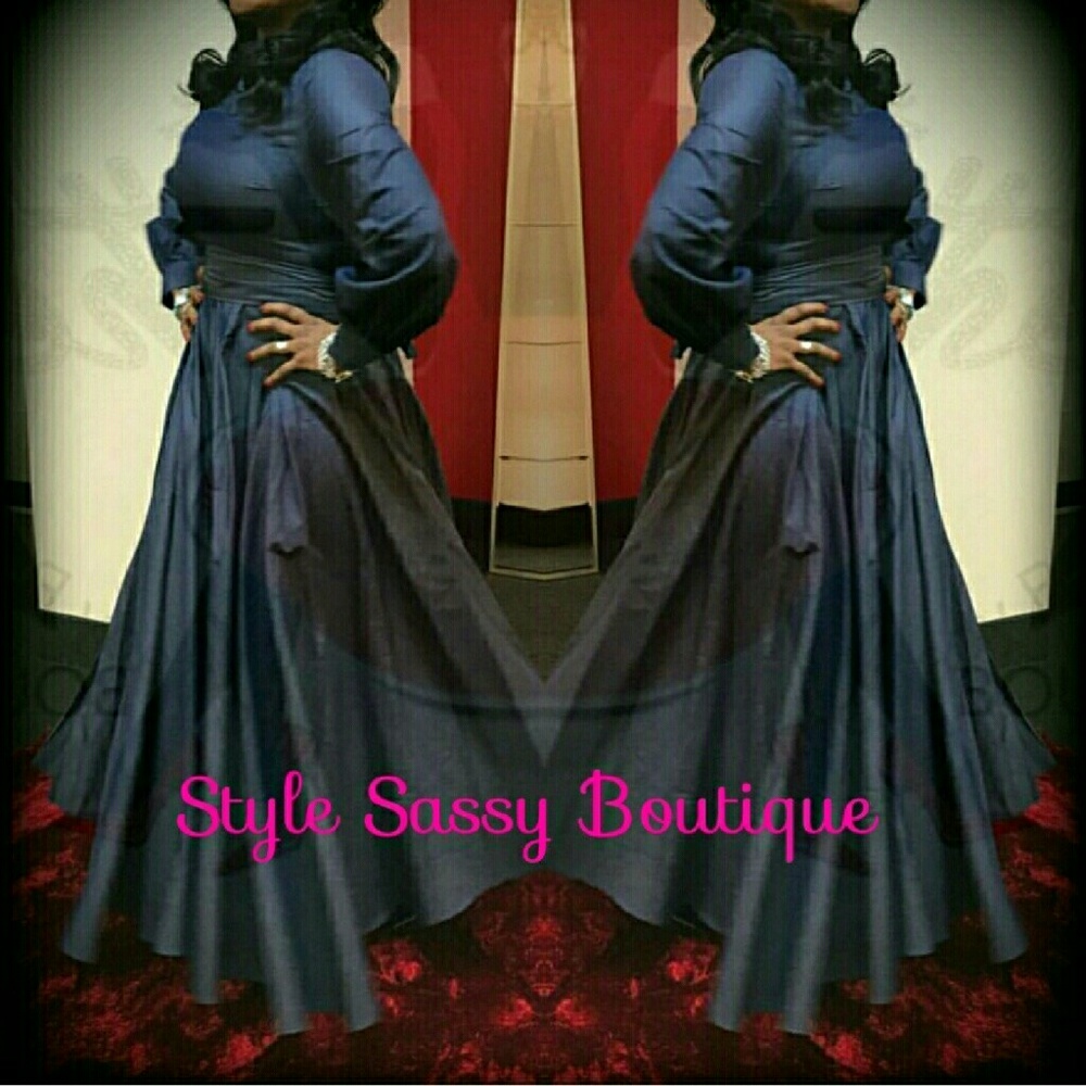 NWT - Denim Full Maxi Dress - Picture 2 of 2